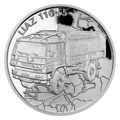 Stříbrná mince Na kolech - LIAZ 110.55 (proof)