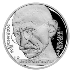 Stříbrná medaile Kult osobnosti - Mahátma Gándhí (proof)