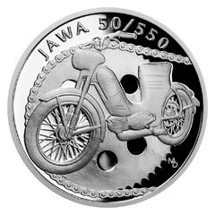 Stříbrná mince Na kolech - Motocykl JAWA 50/550 (proof)